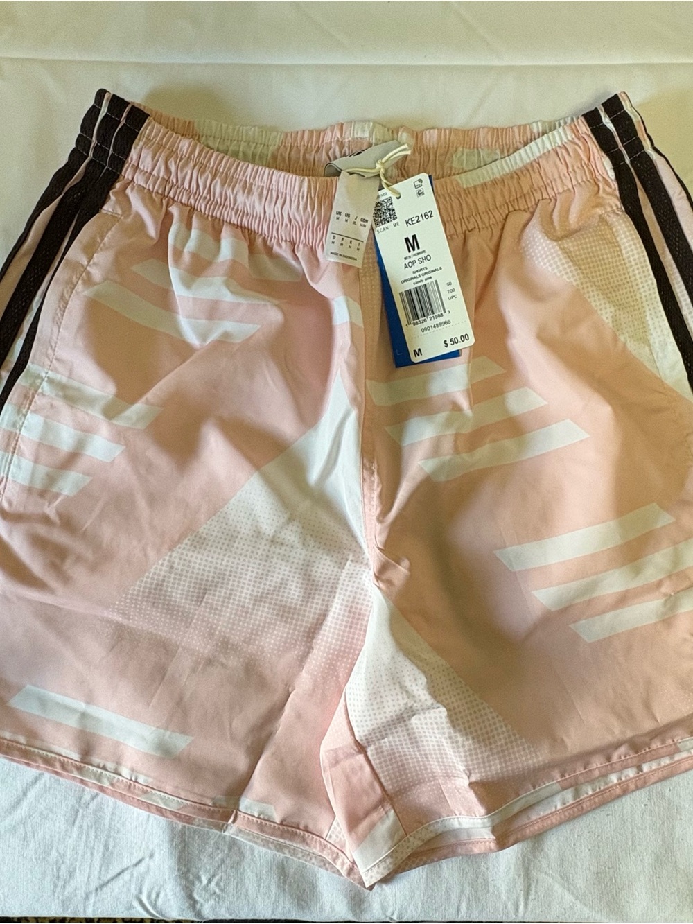 NWT - Men's Adidas Bruised Banana All-Over-Print Shorts - Medium / Sandy Pink